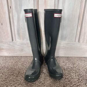 Hunter Tall Gray Rain Boots